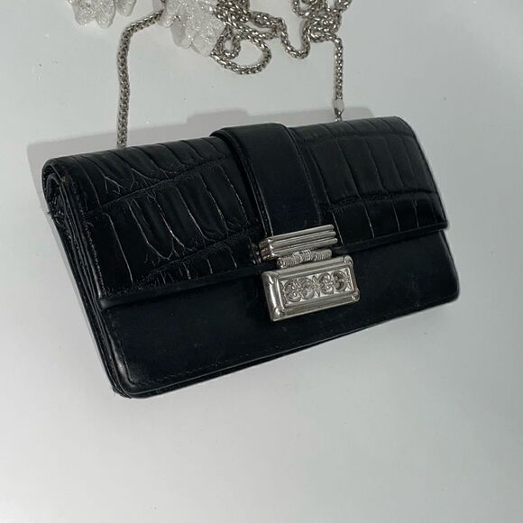 Brighton Leather Crossbody Wallet on Chain Black Small - Picture 8 of 13